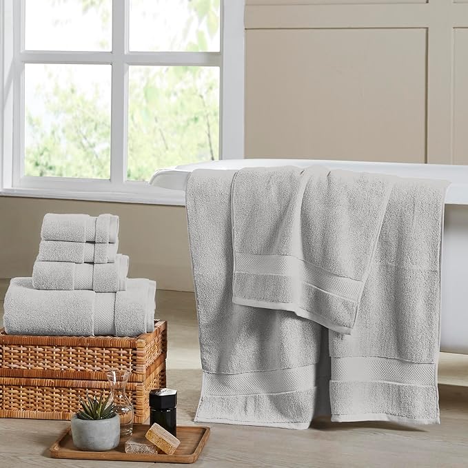 Modern Threads Luxury 6-Piece Quick-Dry Towel Set – Plush & Ultra-Absorbent for Spa-Like Experience, Cloud