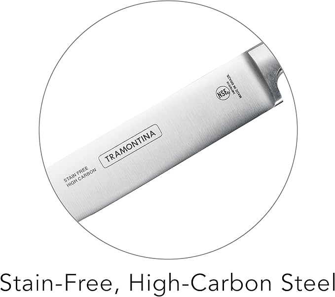 Tramontina Pro Series Forged 10-Inch Carving Knife, Stain-free High-Carbon Steel Large Kitchen Knives for Slicing Brisket and other Meats