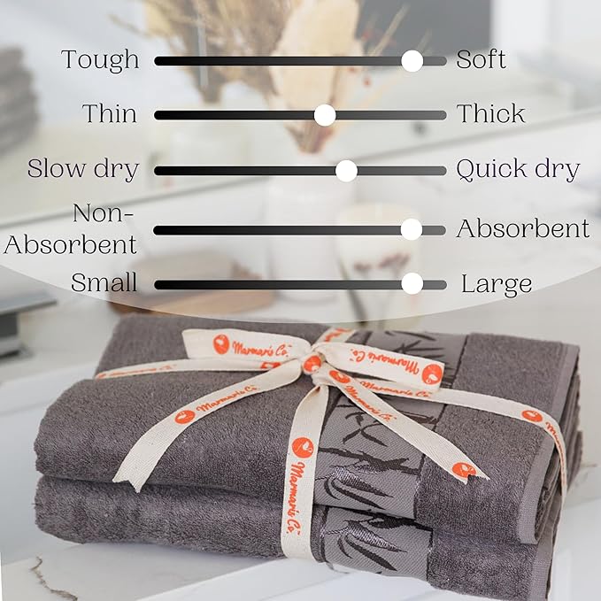 Set of 2 Luxury Super Soft Bath Towels – Premium Viscose Derived from Bamboo & Turkish Cotton