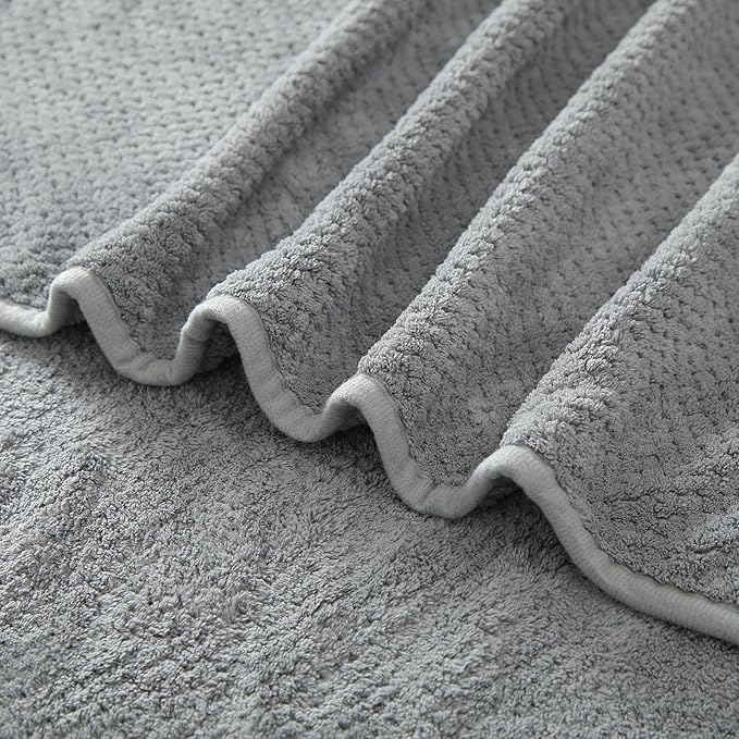 2 Pack 40"x 80" Extra Large Bath Towel Sheet Set, Oversized Bath Sheet Towels for Adults Soft Highly Absorbent Quick Dry Towels Set for Bathroom Hotel Spa Gray