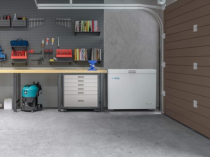 KoolMore SCF-7C Deep Chest Freezer with Two Wire Basket, 7 cu. ft. Food and Meat Storage, for Commercial and Home Use ETL Certification, White