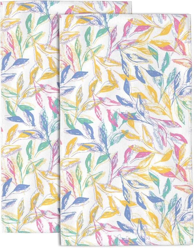 Boho Spring Hand Towel for Bathroom Set of 2 Hand Bath Towels Soft Absorbent Decorative Towels for Bathroom Kitchen Yoga Home Decor 14 x 28 in