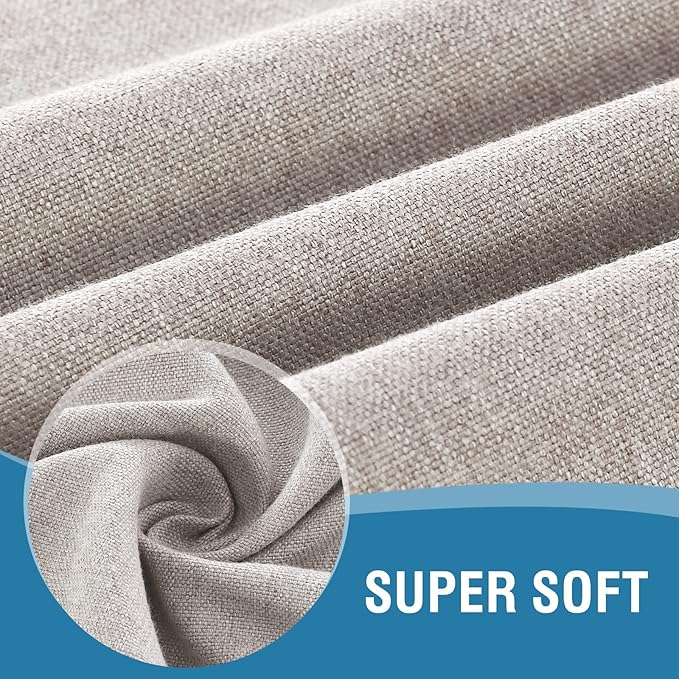 H.VERSAILTEX Linen Textured Tablecloth 60 x 84 Waterproof Decorative Table Cloth Spill-Proof Linen Look Cover for Party Table Extra Soft and Thick Fabric Wrinkle Free, Heather Sand