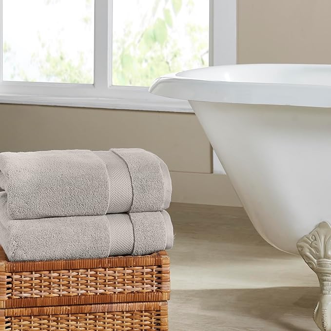 Modern Threads Luxury 6-Piece Quick-Dry Towel Set – Plush & Ultra-Absorbent for Spa-Like Experience, Stone