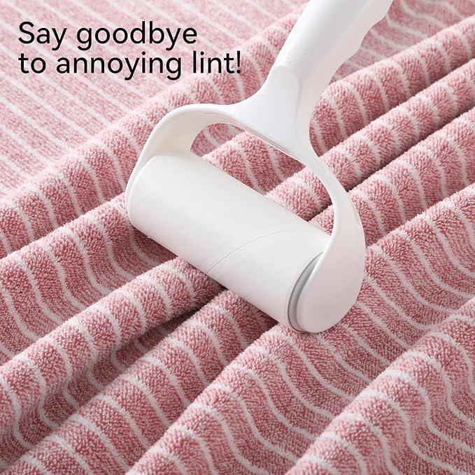 REDKISS Ultra Soft Bath Towels Set of 6 Large 35"x70" | 100% Microfiber, Highly Absorbent & Quick Dry | Pink Towels for Bathroom, Spa, Gym | 2 Bath, 2 Hand, 2 Washcloths