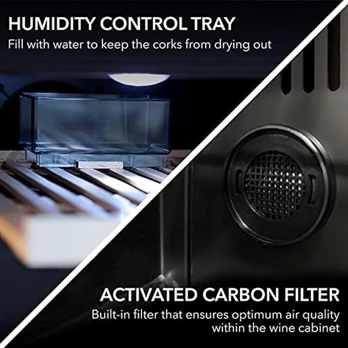 Whynter BWR-18SD 18 Bottle Built-In Wine Refrigerator, Multicolor