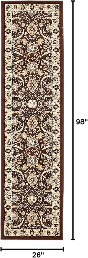 Unique Loom Espahan Collection Area Rug - Cape Cod (2' 2" x 8' 2" Runner, Brown/ Beige)