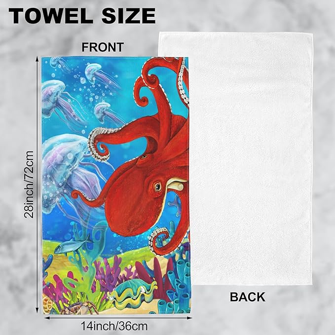 Hand Towels Set of 2 Fall Leaves Towels for Bathroom Soft Absorbent Decorative Hand Bath Towels Dish Towels for Kitchen Sports Gym Yoga Home Decor 14 x 28 in