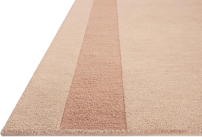 Loloi Leanne Ford Craven Collection CVN-01 Blush/Rose 2'-6" x 7'-6" Runner Rug Geometrical, Patterned, Neutral, Hallway, Kitchen, Mudroom, and Bathroom