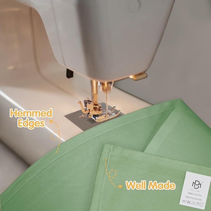 BRILLMAX 10 Pack Sage Green Tablecloths for 8 Foot Rectangle Tables 60 x 126 Inch - 8ft Rectangular Bulk Linen Polyester Fabric Washable Cloth Cover for Wedding Reception Banquet Birthday Party