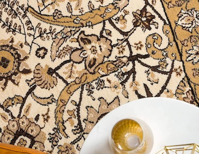 Unique Loom Espahan Collection Area Rug - Cape Cod (4' 1" x 6' 1" Rectangle, Ivory/ Beige)