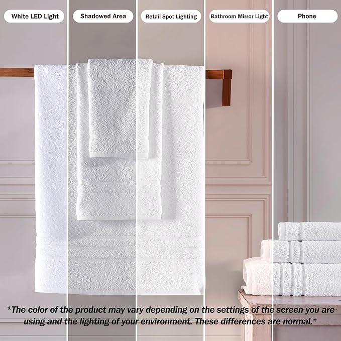 Hammam Linen Jumbo Large Bath Sheets Towels 2-Pack 35 x 70 Inches Soft and Absorbent, Premium Quality 100% Cotton Towels (White, Bath Sheet)
