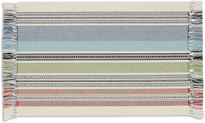 DII Variegated Tabletop Collection, Placemat Set3x19, Mediterranean, 6 Piece