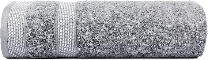 CASA COPENHAGEN Solitaire Mix 6 Pieces Towel Set- Grey Violet+Electric Blue, 600GSM 2Bath Towel 2Hand Towel 2Washcloth, Designed in Denmark Made of Soft Egyptian Cotton for Bathroom, Kitchen & Shower