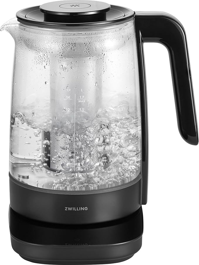 ZWILLING Enfinigy Glass Kettle, Tea Kettle, Black