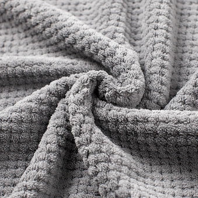 Oversized Bath Towels Extra Large 40x80 Inches Bath Sheets for Adults Super Soft Quick Dry Highly Absobent Microfiber Shower Towels (Grey,6 Piece)…