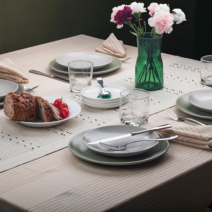 Alata Kate 48-Piece Silverware Set with steak knife Service for 8, Stainless Steel Flatware Set, Mirror Polished Cutlery Set Dishwasher Safe