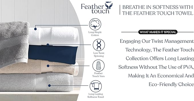 Delara Organic Cotton Luxuriously Plush Bath Towel 10 Piece Set|GOTS & Oeko-TEX Certified|Premium Hotel Quality Towels|Feather Touch Technology|650 GSM Long Staple|Soft, Quick Dry & Ultra-Absorbent