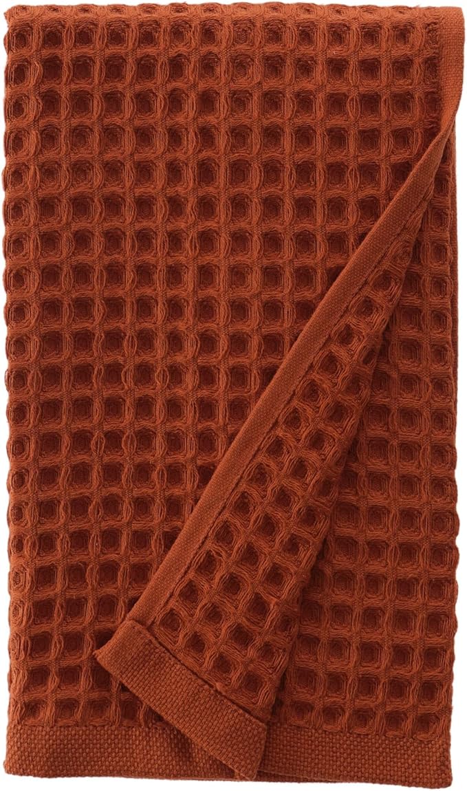 sea me at home Waffle Hand Towel – 100% Turkish Cotton, Quick-Dry, Soft and Absorbent Bathroom Towel