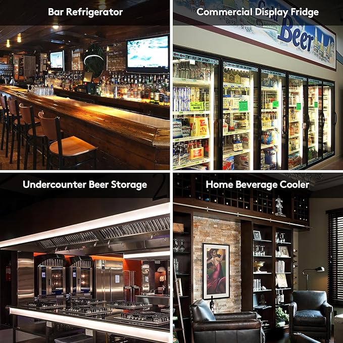 BODEGACOOLER Back Bar Cooler with 2 Doors Under Counter ,7.4cu.ft Glass Door Bar Refrigerator with LED Lighting,Black Bar Cooler,Built-In or Under Counter Freestanding Hold 68 bottles or 220 cans