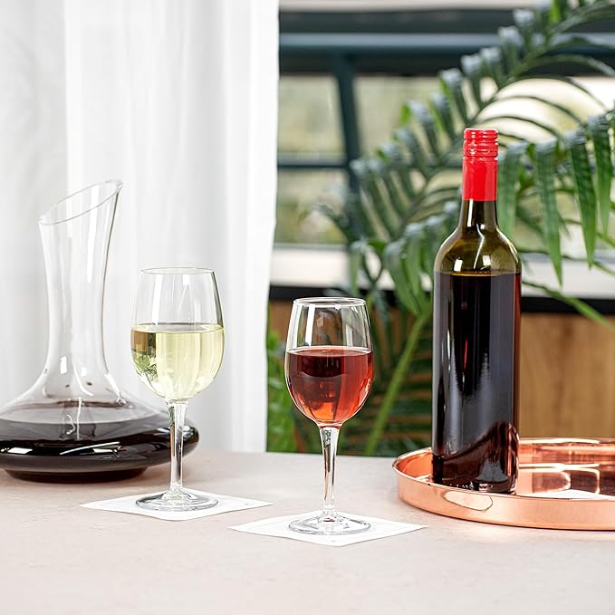 Restaurantware-Cascata 8.5 Ounce Dessert Wine Set, Set Of 12 Tempered Port Wine Glasses - Small Bowl, Chip-Resistant, Lead-Free Glass Dessert Glasses, Dishwasher-Safe, For Port Wines