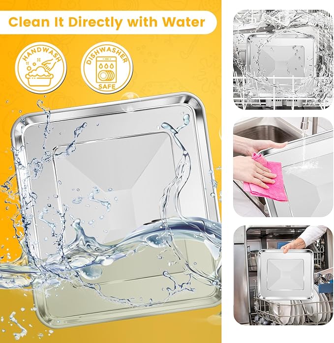 Air Fryer Tray Replacement for Cuisinart TOA-60 TOA-65 TOA-70 Toaster Air Fryer Convection Oven, 12.4 * 11'' Non-stick Mesh Air Fryer Steel Basket Wire Rack Accessories Parts, Dishwasher Safe