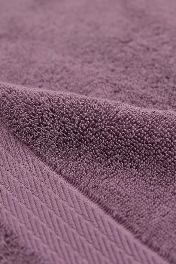 Ozdilek 6-Piece Bath Towel Set, 2 Bath, 2 Hand, 100% Cotton Turkish Towels, 2 Bath Towels (30x60/550 GSM), 2 Hand Towels (16x30/575 GSM), 2 Washcloths (13x13/600 GSM) (Orchid Purple)