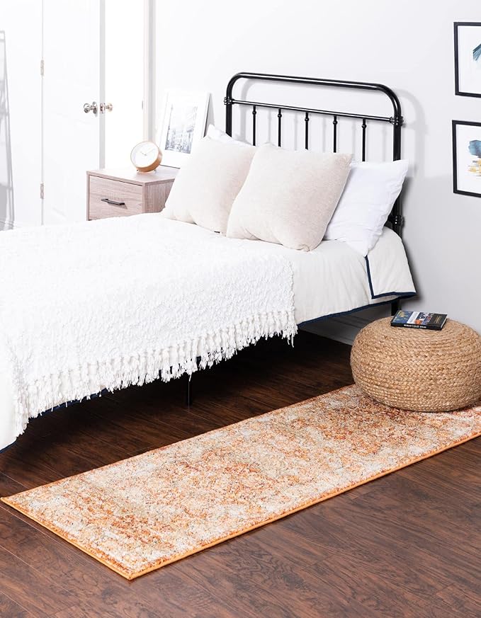 Unique Loom Isabella Collection Area Rug - Adjani (2' 7" x 16' 5" Runner, Rust Red/ Black)