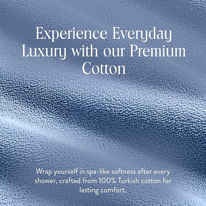 Brooklinen Super-Plush Turkish Cotton Bath Sheets - Set of 2 - Cotton, 820 GSM, Highly Absorbent, Machine Washable, Perfect for Home & Bathroom (40" x 65", Ocean Blue)