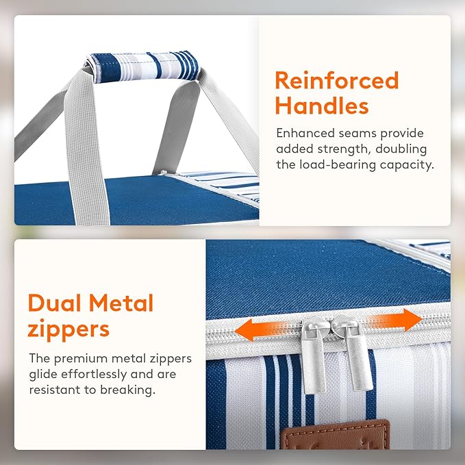 Lifewit Insulated Casserole Carrier for Hot or Cold Food, Casserole Dish Carrying Case, Lasagna Holder for Potluck Parties Picnic Cookouts, Fits 9"x13" Baking Dish, Blue