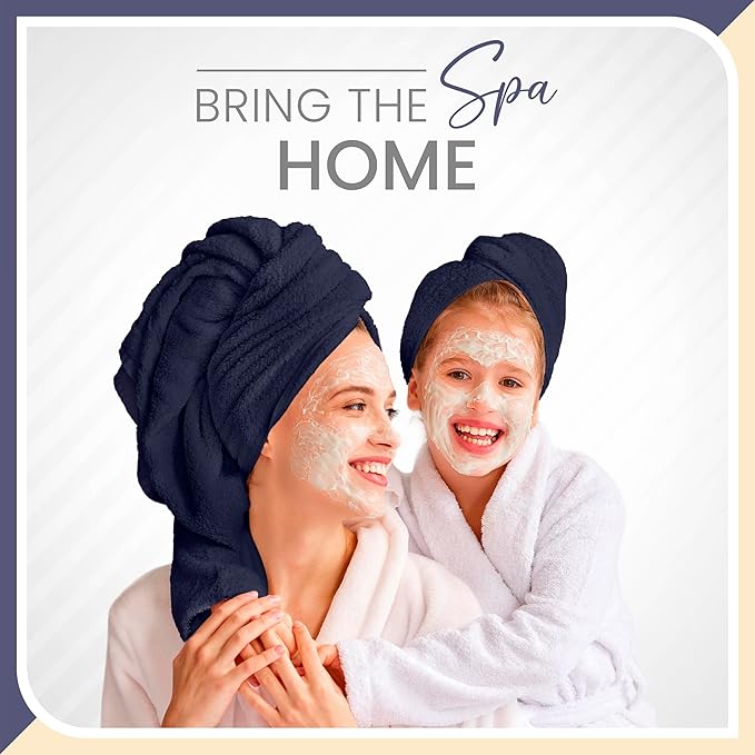 Martex 6-Piece Luxury 100% Cotton Towel Set | Quick Dry | Super Absorbent | Super Soft 100% Ringspun Cotton Towels | 2 Bath Towels | 2 Hand Towels | 2 Wash Cloths | Dark Blue