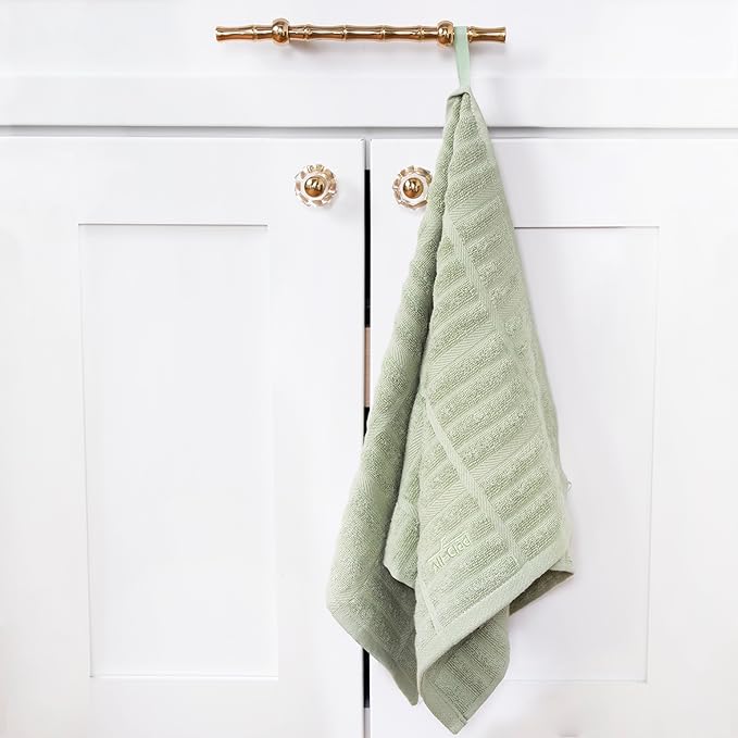 All-Clad Solid Kitchen Towel: Highly Absorbent - 100% Cotton, 17"x30" Towel for Cleaning & Drying Dishes, Glassware, or Countertops, 1-Pack, Fennel