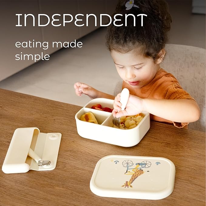 ASOMIC Premium 316 Stainless Steel Cutlery Set with Food-Grade Silicone Handles for Toddlers & Kids, 6-Piece Utensils Set with Safe Spoons & Forks, Durable & Dishwasher Safe (Sage/Sky Blue/Ivory)