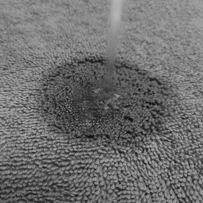 Lin Cotton Hand Towels, Soft & Highly Absorbent Hand Towel for Bathroom,Set of 2 Grey 14 x 30 Inch