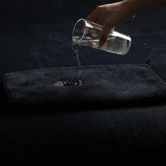 2 Piece Hand Towels Set Set 16x31 Inches,Soft Bath Sheet Towels Highly Absorbent Quick Dry Towels Set for Bathroom Hotel Spa Black