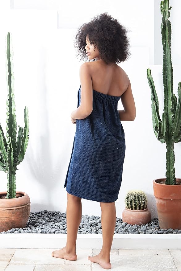 SEYANTE Spa Towel Wrap for Women - 100% Turkish Cotton Body Towel Wraps with Adjustable Closure - OEKO-TEX® Certified