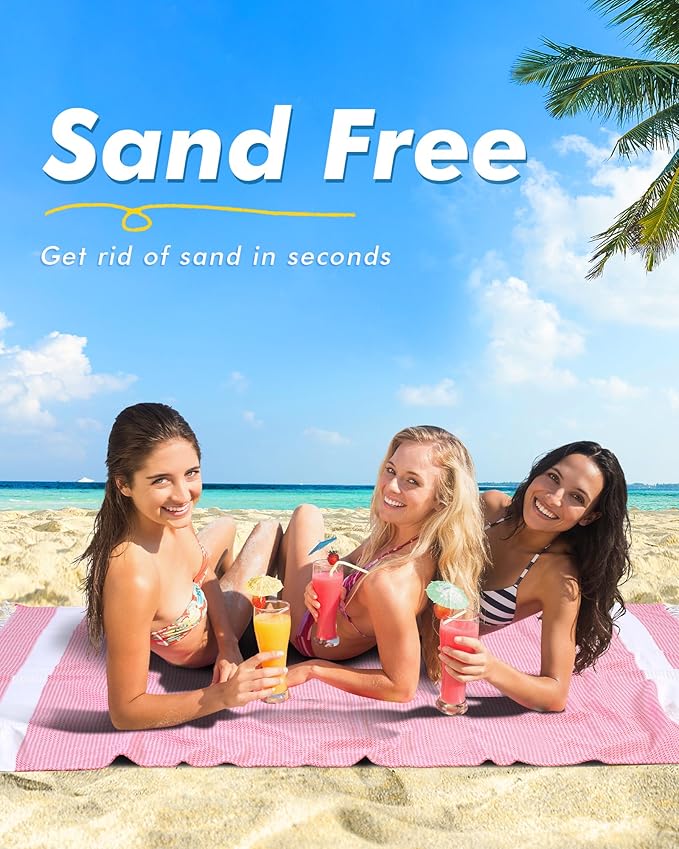 Genovega 2 Packs Oversized Turkish Beach Towels 74"x38" Thin Quick Dry Sand Free Pool Swim Bathing Towel Extra Large Blanket Adult Travel Essentials Accessories Summer Vacation LightGreen Purple Dot