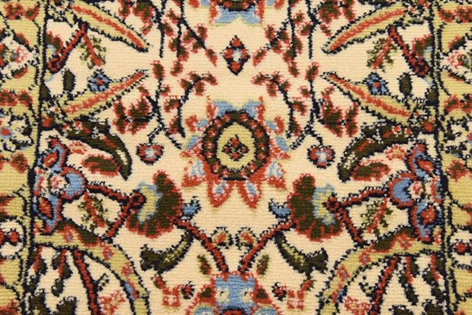 Unique Loom Espahan Collection Area Rug - Cape Cod (2' 2" x 8' 2" Runner, Cream/ Black)