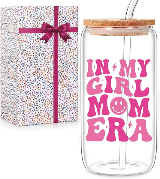 Gifts for New Mom Pregnant Expecting Mama, Christmas Mother's Day Gift, Postpartum Gifts, New Mom After Birth 16 Oz Coffee Glass