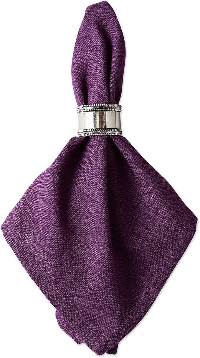 DII Variegated Tabletop Collection, Napkin Set, 20x20, Eggplant, 6 Piece