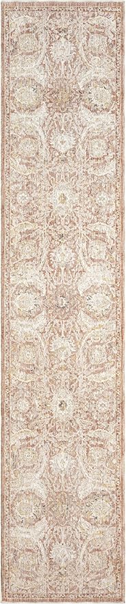 Nourison Home Heirloom Blend Brick 2'2" x 10' Area Rug - Easy Clean, Non Shedding, Bed Room, Living Room, Dining Room, Kitchen (10' Runner)