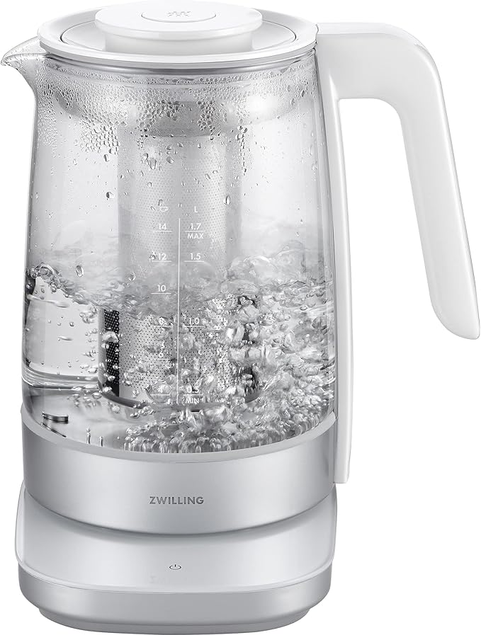 ZWILLING Enfinigy Glass Kettle, Tea Kettle, Silver