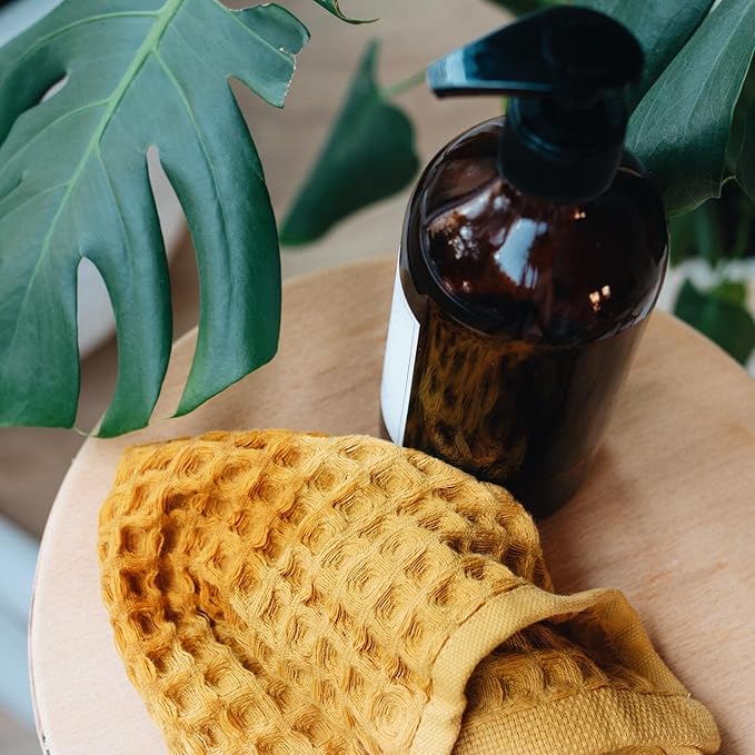 sea me at home Waffle Washcloths Set, 100% Turkish Cotton (Assorted)