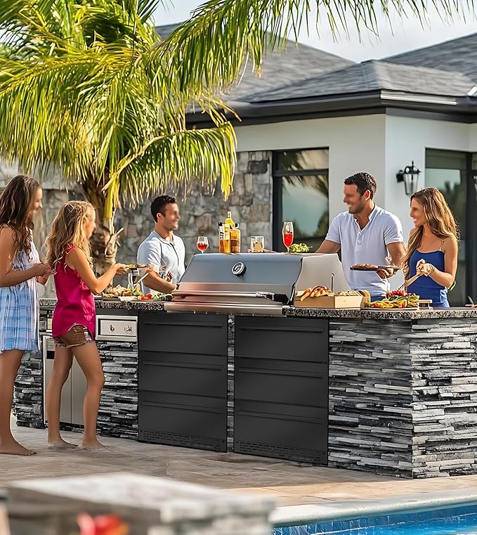 3-Tier Drawer Beverage Refrigerator, Hold 180 Cans 24 inch Undercounter & Built-in Beverage Fridge with Temperature Control, Waterproof Outdoor Freestanding Beverage Cooler for Home,Commercial Use