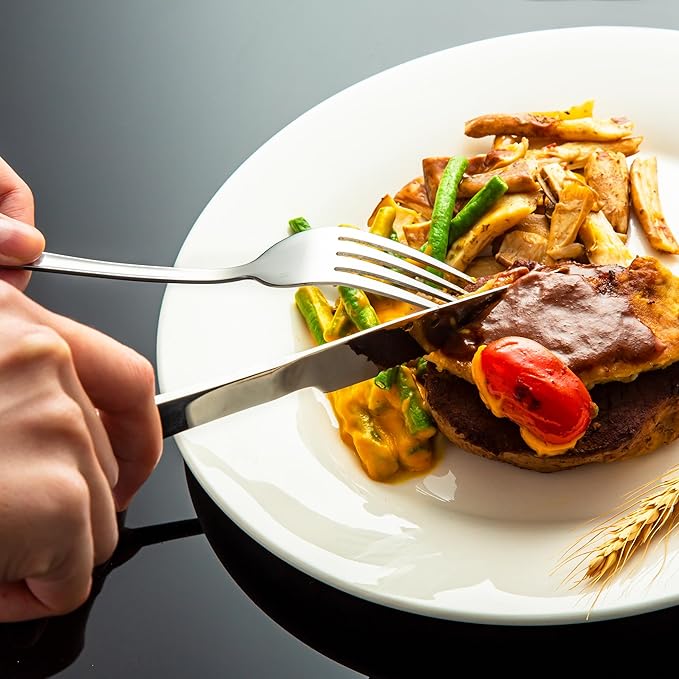 Dinner Forks Set, Food-Grade Stainless Steel Forks Silverware, 6Piece 8.1Inche Dinner forks For Home,Kitchen or Restaurant,Mirror Finish & Dishwasher Safe