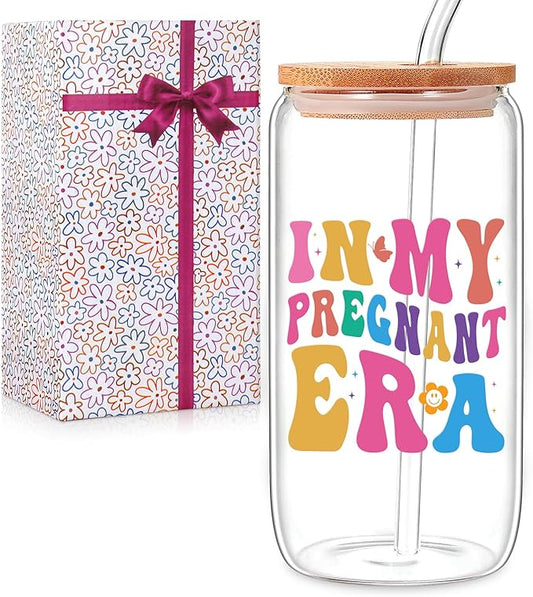 Gifts For New Mom, Pregnancy Era Gift, Christmas Mother's Day Gift, Postpartum Gifts, Expecting After Birth 16 Oz In My Pregnancy Era Coffee Glass