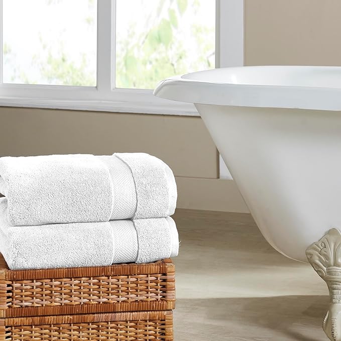 Modern Threads Luxury 6-Piece Quick-Dry Towel Set – Plush & Ultra-Absorbent for Spa-Like Experience, White