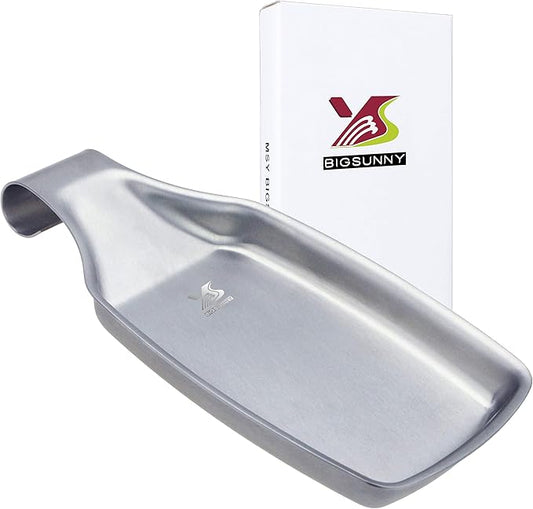 MSY BIGSUNNY Stainless Steel 304 Spoon Rests for Kitchen, Oversized, Long Lasting Brushed