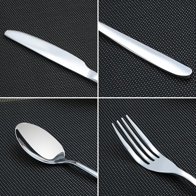 Kekow 60-Piece Stainless Steel Flatware, Cutlery Set, Service for 12