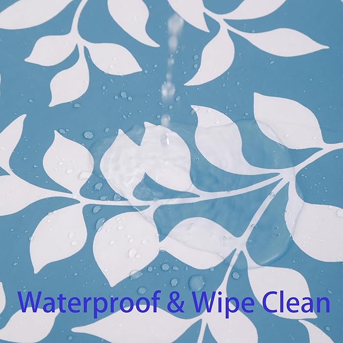 Walrus Heavy Duty Vinyl Tablecloth with Flannel Backing Waterproof Oil-Proof Plastic Table Cloth Stain-Resistant Wipeable Rectangle or Square Table Cover for Indoor and Outdoor (Branch, 60X84 Inch)